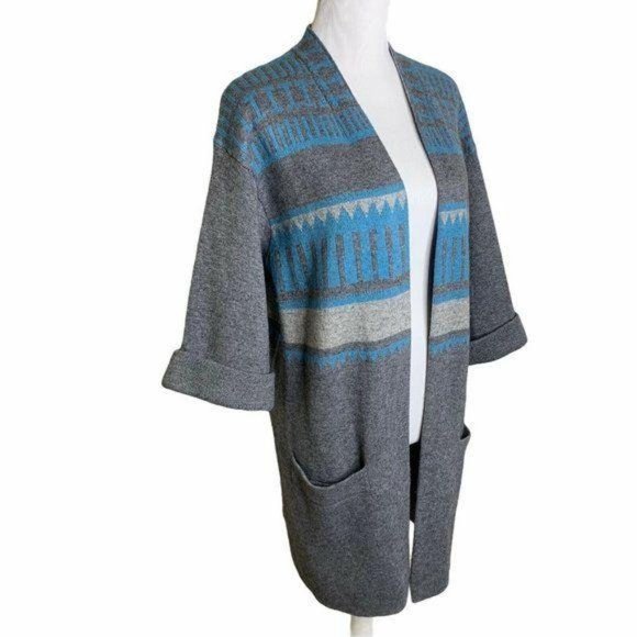 SUNDANCE Lambswool Cashmere Crop Sleeve Cardigan - Picture 5 of 12